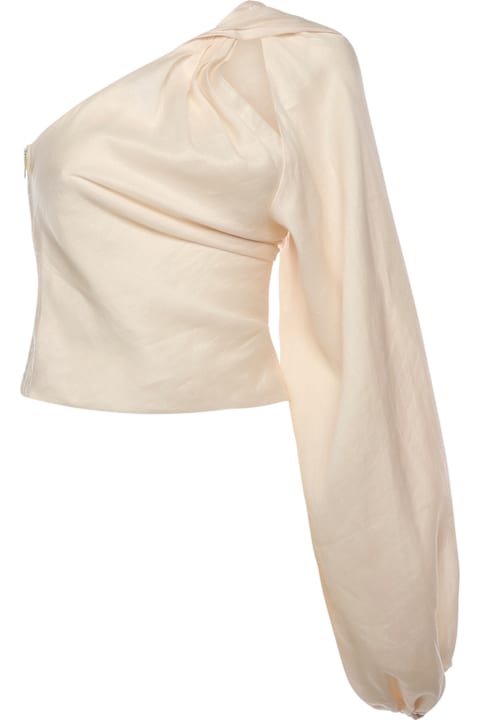 Homeware self-portrait Draped Sleeve Top