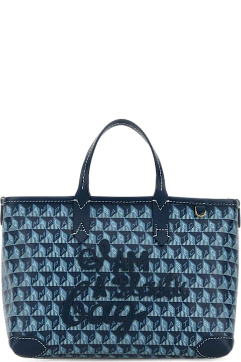 Anya Hindmarch for Men Anya Hindmarch Printed Canvas Xs I Am A Plastic Bag Handbag