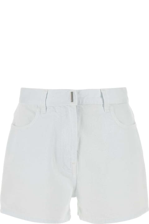 سراويل طويلة وقصيرة لـ السيدات Givenchy White Denim Shorts