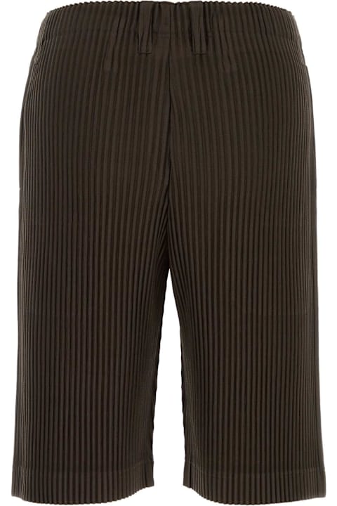Homme Plissé Issey Miyake for Men Homme Plissé Issey Miyake Brown Polyester Bermuda Shorts