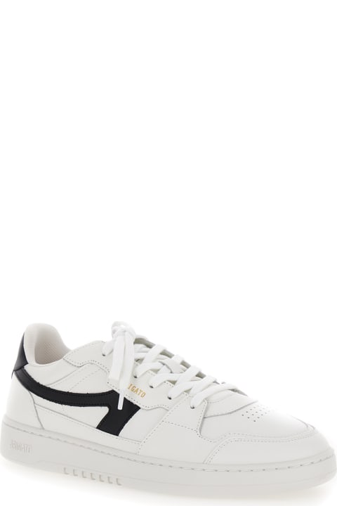 Fashion for Men Axel Arigato 'dice-a' White Low Top Sneakers With Laminated Logo In Leather Man