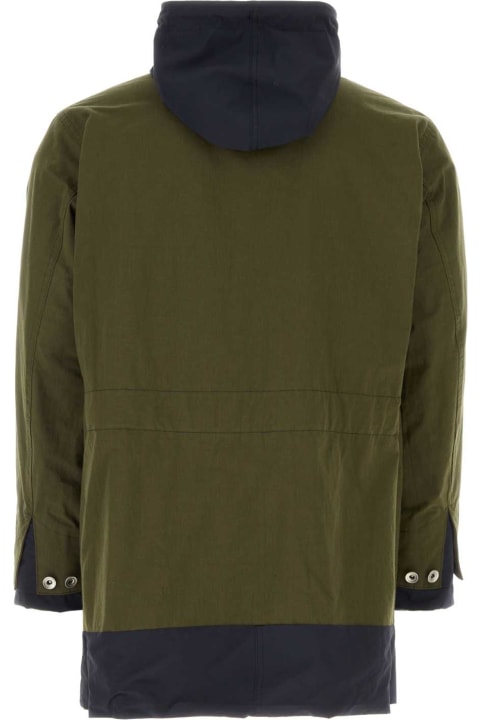 Sacai for Men Sacai Army Green Cotton And Nylon Reversibile Jacket