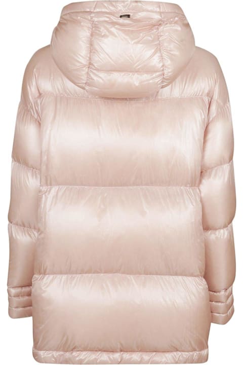 Herno معاطف وجواكت لـ السيدات Herno A-shape Zip-up Hooded Puffer Jacket