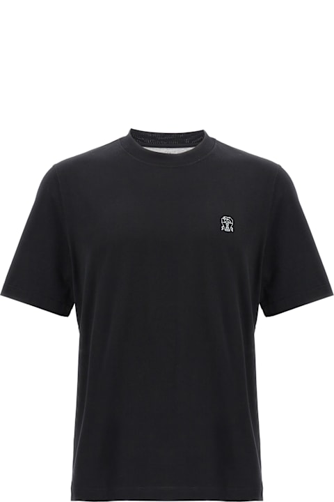 Quiet Luxury for Men Brunello Cucinelli Logo T-shirt
