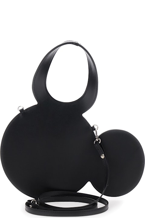 Coperni Bags for Women Coperni 'mickey' Black Crossbody Bag With Adjustable And Removable Shoulder Strap And Logo Lettering On The Front In Leather Woman