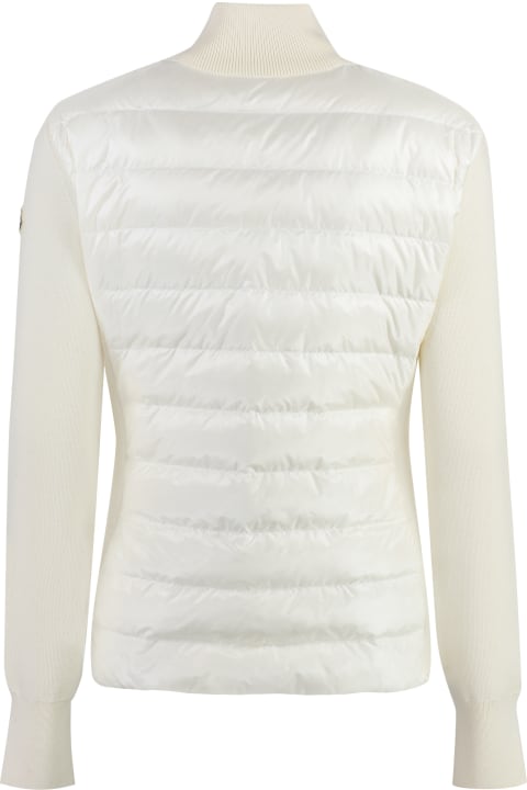 Moncler Sweaters for Women Moncler Cardigan With Nylon Panels