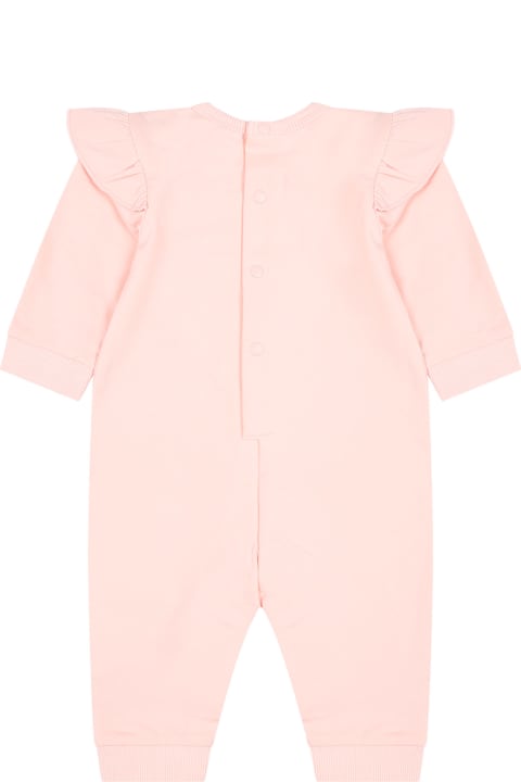 ベビーガールズ ボディスーツ＆セットアップ Kenzo Kids Pink Babygrow For Baby Girl With Print And Logo
