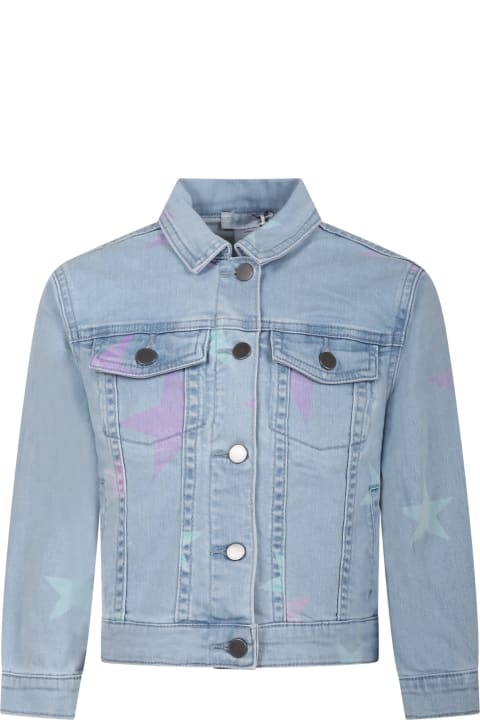 Homeware Stella McCartney Kids Denim Jacket For Girl With All-over Stars