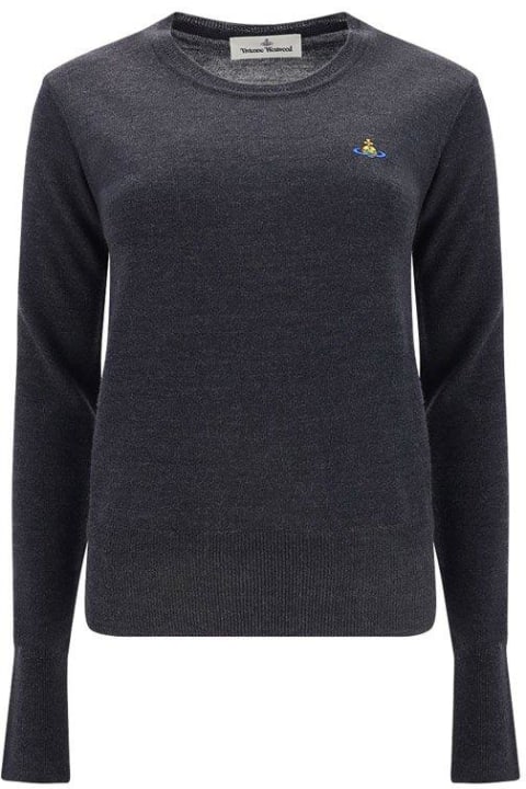 Vivienne Westwood Sweaters for Women Vivienne Westwood Orb Embroidered Knitted Jumper