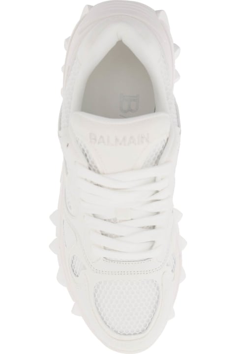 Balmain for Women Balmain B-east Leather And Mesh Sneakers