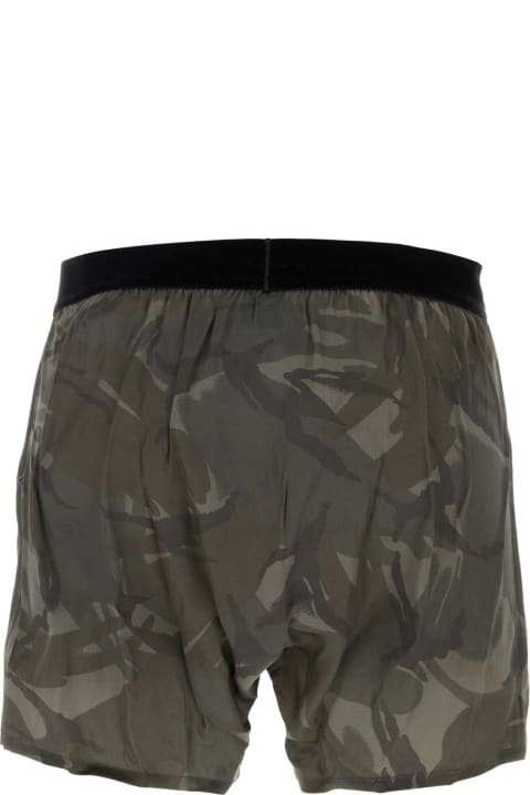 Clothing for Men Tom Ford Printed Stretch Satin Boxer