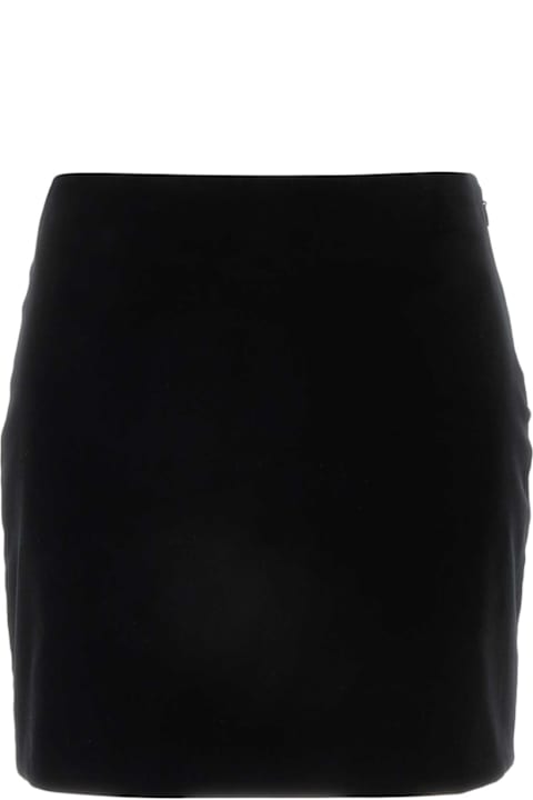 Miu Miu for Men Miu Miu Black Stretch Velvet Mini Skirt