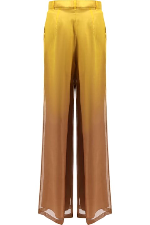 Max Mara Pants & Shorts for Women Max Mara Baffo Silk Trousers With Shaded Effect