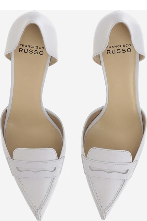 High-Heeled Shoes for Women Francesco Russo Leather D'orsay Pumps