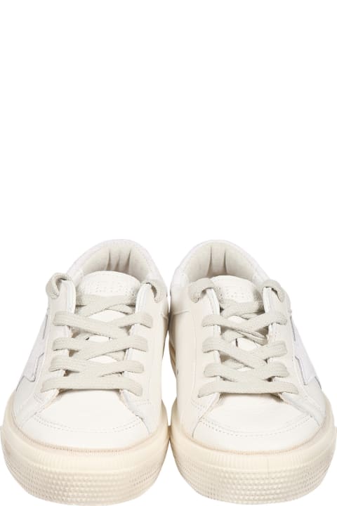 Golden Goose for Kids Golden Goose White May Sneakers For Girl With Iconic Star