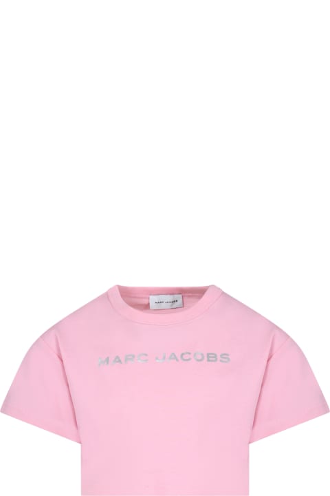 Marc Jacobs for Kids Marc Jacobs Pink Crop T-shirt For Girl