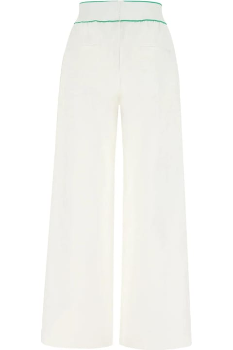 Homeware Bottega Veneta White Cotton Wide-leg Pant