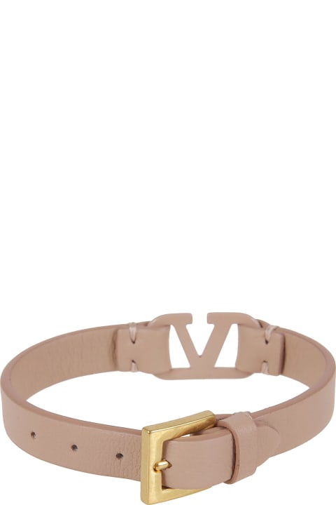Jewelry for Women Valentino Garavani Leather Bracelet Vlogo Signature