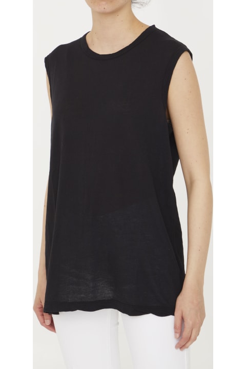 James Perse Topwear for Women James Perse Cotton Sleeveless T-shirt