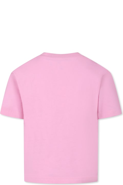 Kenzo Kids for Girls Kenzo Kids Pink T-shirt For Girl With Logo