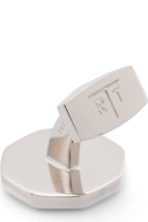 Tateossian Cufflinks for Men Tateossian Cufflinks Palladium Polished White