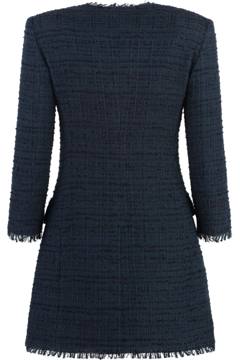 Tagliatore 0205 Coats & Jackets for Women Tagliatore 0205 Doreen Fringed Tweed Dress