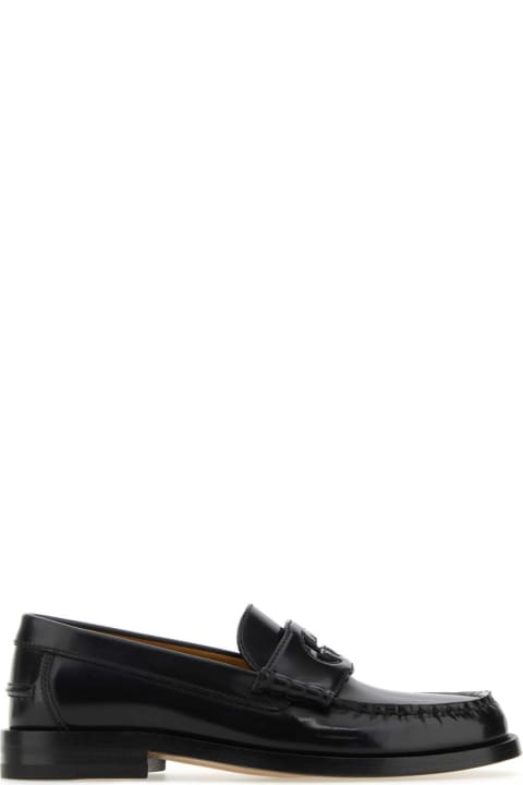 Flat Shoes for Women Gucci Black Leather Loafers