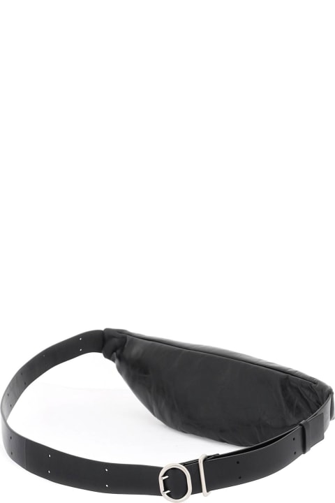 メンズ Jil Sanderのショルダーバッグ Jil Sander Black Leather Belt Bag