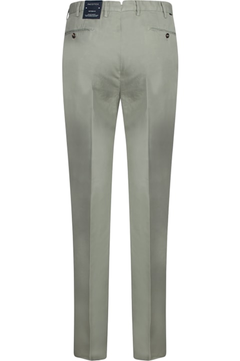 Incotex سراويل لـ القسم الرجالي Incotex Pale Green Chinolino Trousers