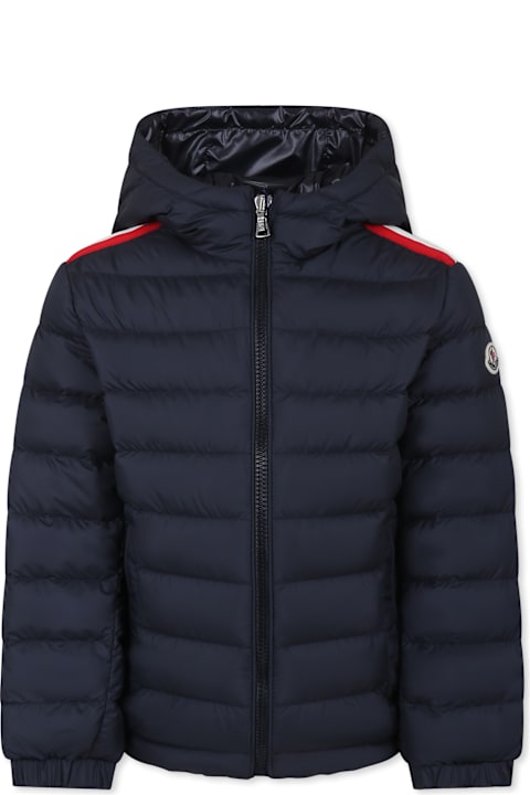 Homeware Moncler Blue Donvar Down Jacket For Boy With Logo
