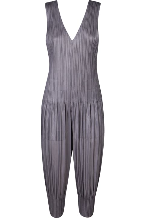 Jumpsuits for Women Issey Miyake Fluffy Pleats Please Grey Jumsuit