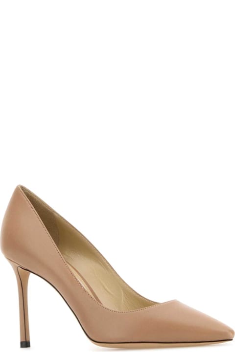 Jimmy Choo for Women Jimmy Choo Antiqued Pink Leather Romy 85 Pumps