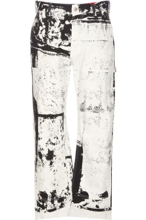 メンズ Alexander McQueenのボトムス Alexander McQueen Fold Print Jeans