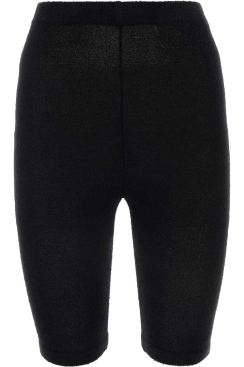Clothing for Women Balenciaga Black Stretch Terry Fabric Leggings