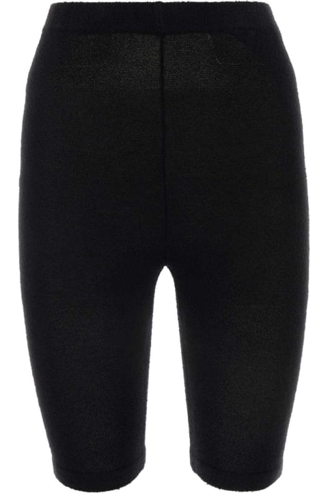 Fashion for Women Balenciaga Black Stretch Terry Fabric Leggings