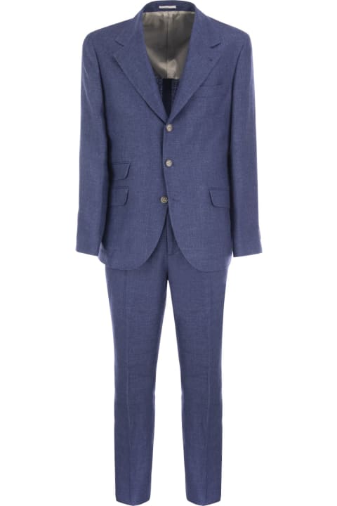 Brunello Cucinelli Clothing for Men Brunello Cucinelli Linen Blend Suit