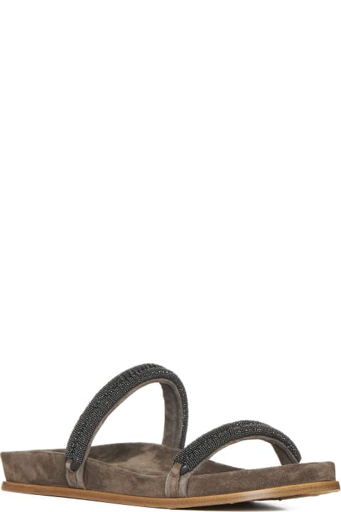 Brunello Cucinelli for Women Brunello Cucinelli Double Strap Slip-on Sandals