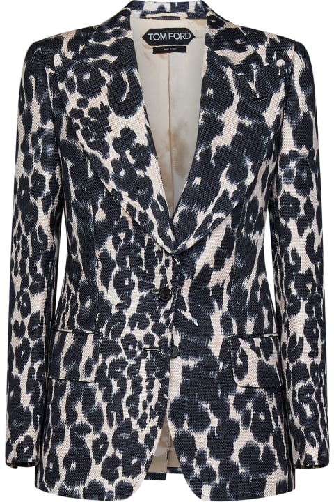 Coats & Jackets for Women Tom Ford Animal Print Single-breasted Blazer