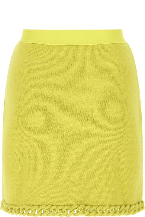 Homeware Bottega Veneta Acid Green Wool Mini Skirt