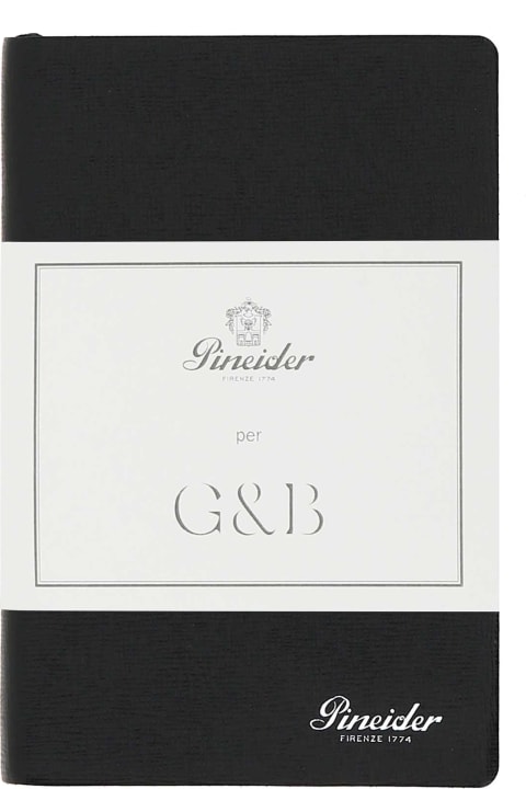 Pineider for Men Pineider Black Leather Milano Small Notebook