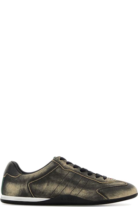 Gucci Black Leather Gucci Shift Sneakers