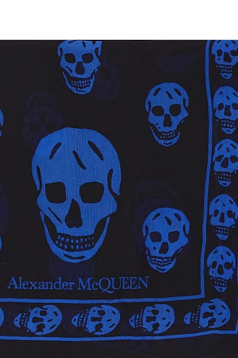 Alexander McQueen Scarves for Men Alexander McQueen Skull Printed Scarf