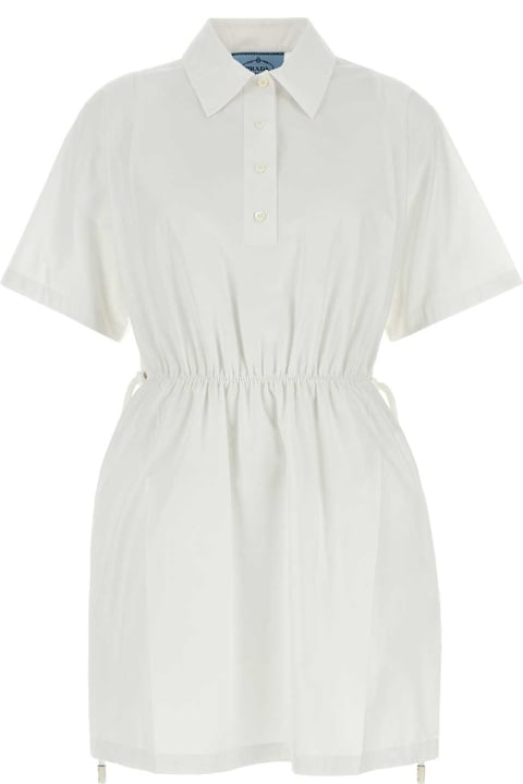 Prada Dresses for Women Prada White Poplin Shirt Dress