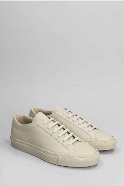 Common Projects for Men Common Projects Original Achilles Sneakers In Beige Leather