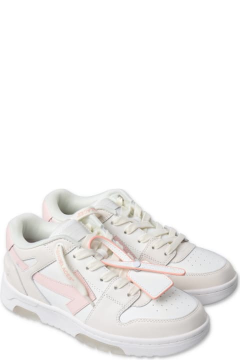 Off-White for Kids Off-White Off White Sneakers Bianche In Pelle Bambina