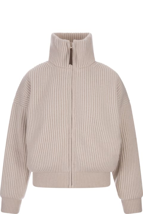 Fedeli for Women Fedeli Rikki Padded Bomber Jacket In Ice Cashmere