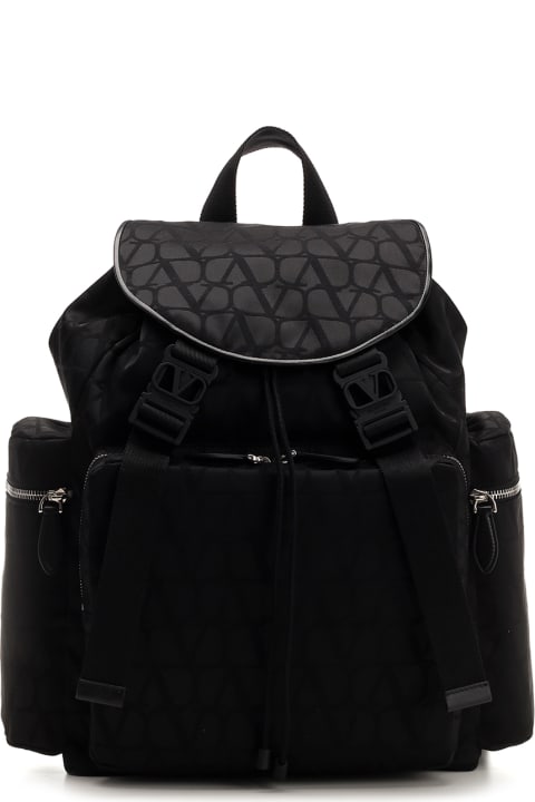 Fashion for Men Valentino Garavani Black 'toile Iconographe' Backpack