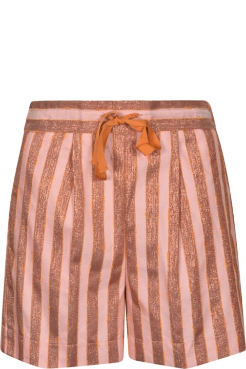Forte_Forte Pants & Shorts for Women Forte_Forte Laced Striped Shorts
