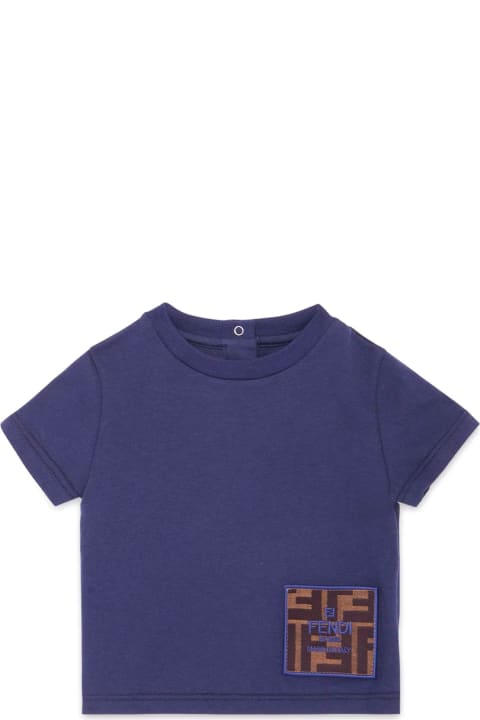 Topwear for Baby Girls Fendi Fendi Kids T-shirts And Polos Blue