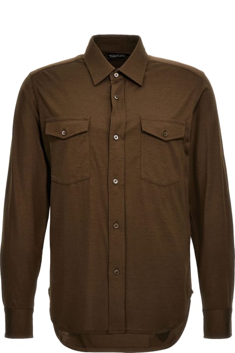 Shirts for Men Tom Ford Silk Blend Shirt
